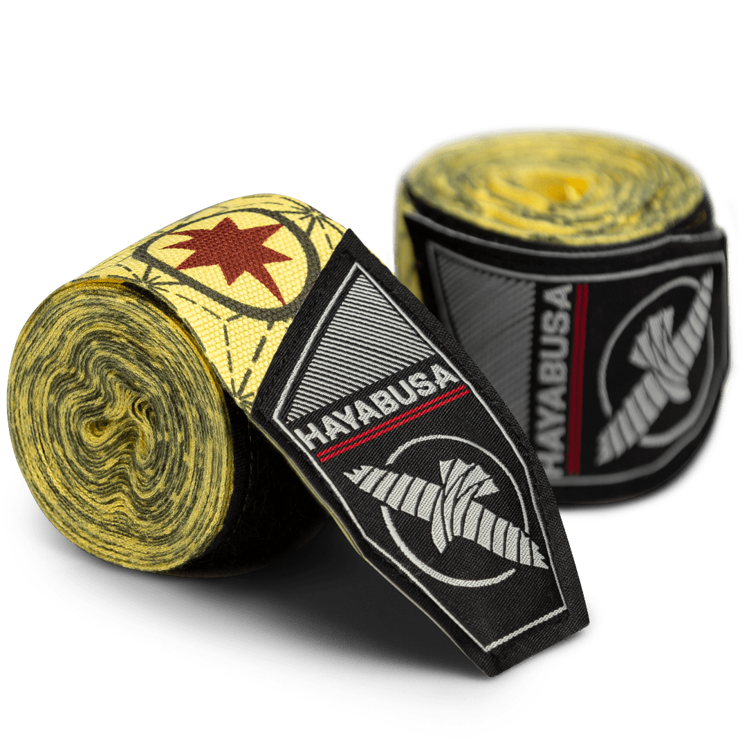 Pereche de bandaje rulate Hayabusa Marvel Hero Elite Captain Marvel cu Hala Star