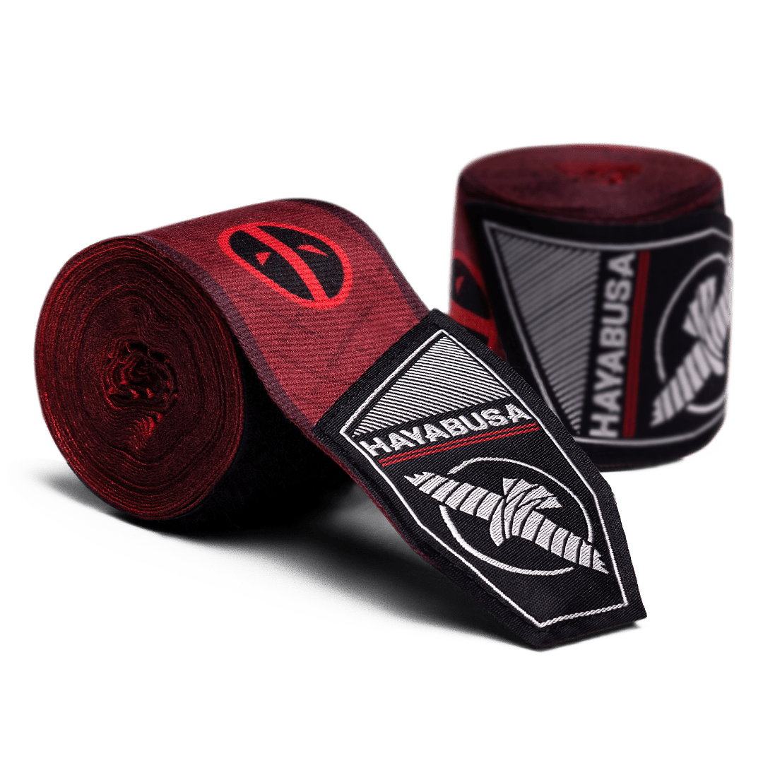 Pereche de bandaje rulate Hayabusa Marvel Hero Elite Deadpool cu mască emblematică și culori roșu/negru