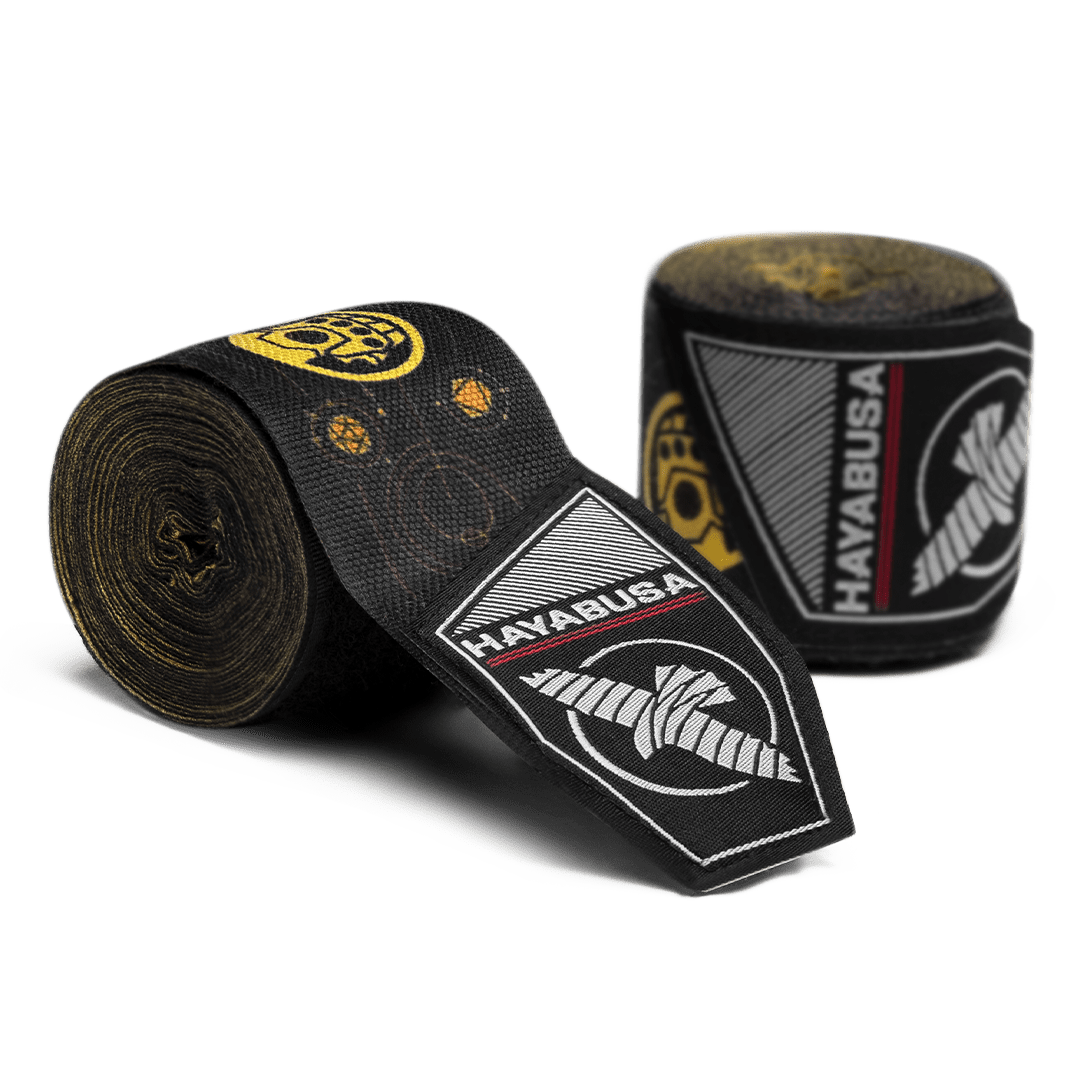 Pereche de bandaje rulate Hayabusa Marvel Hero Elite Thanos cu detalii Infinity Stones
