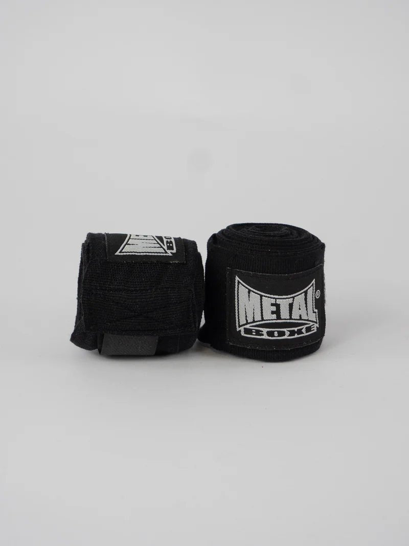 Metal Boxing handledsskyddsbandage 2,5 meter, svart färg