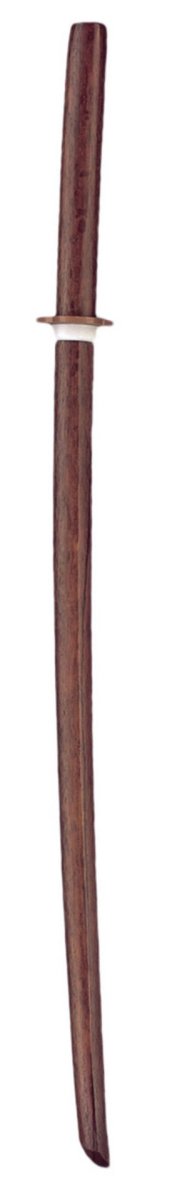 80cm rood eiken kinderbokken compleet met vechtsport tsuba