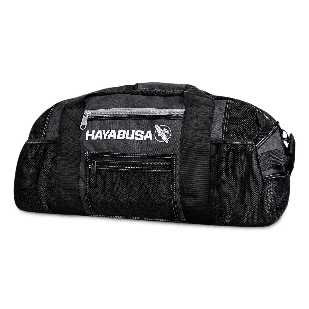 Vue latérale du sac Hayabusa Ryoko Mesh, montrant la structure ventilée et le logo faucon