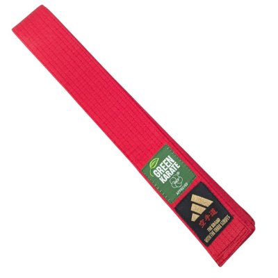 Cintura Karate Adidas Elite WKF con Kanji – Rossa o Blu – Cotone