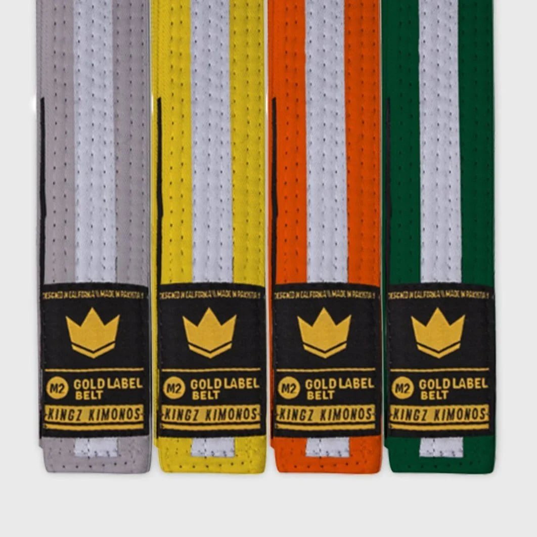 Cintura BJJ Bambini Kingz con Riga Bianca Centrale - Fight Club Store