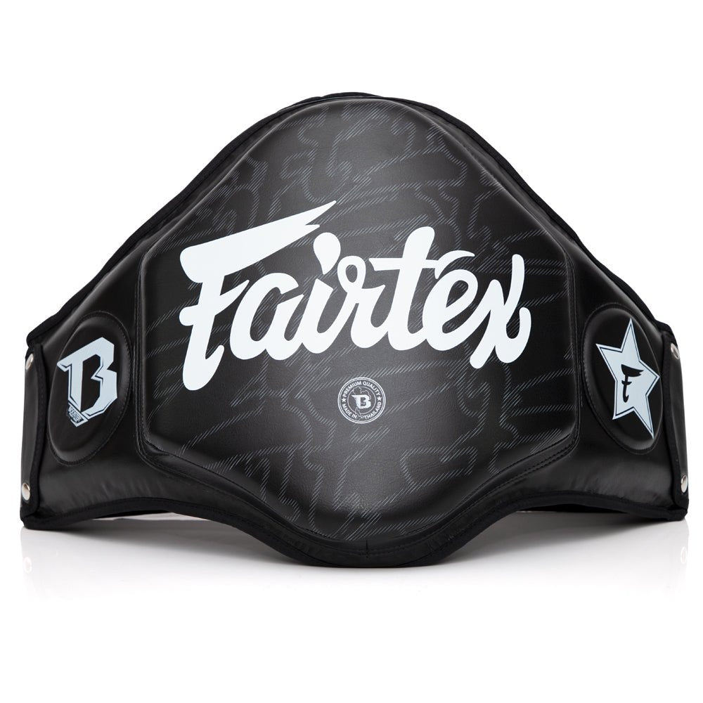Ceinture de protection noire FXB Fairtex pour instructeurs avec cibles renforcées