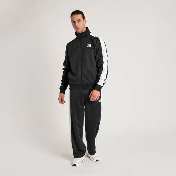 Ensemble de survêtement technique homme Leone avec veste col montant et pantalon de sport noir