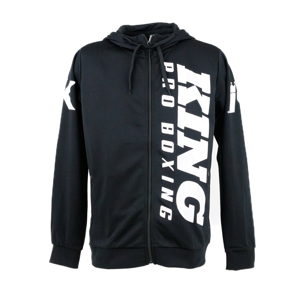 Détail de la capuche et du design moderne du sweat King Pro Boxing REVO.