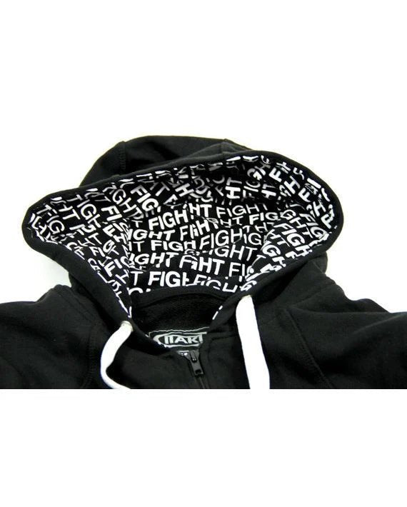 Détail de la capuche du sweat-shirt sans manches Itaki pour scènes et compétitions