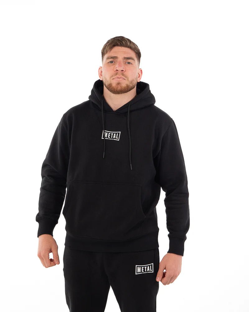 Metal Boxing Zwarte hoodie vooraanzicht