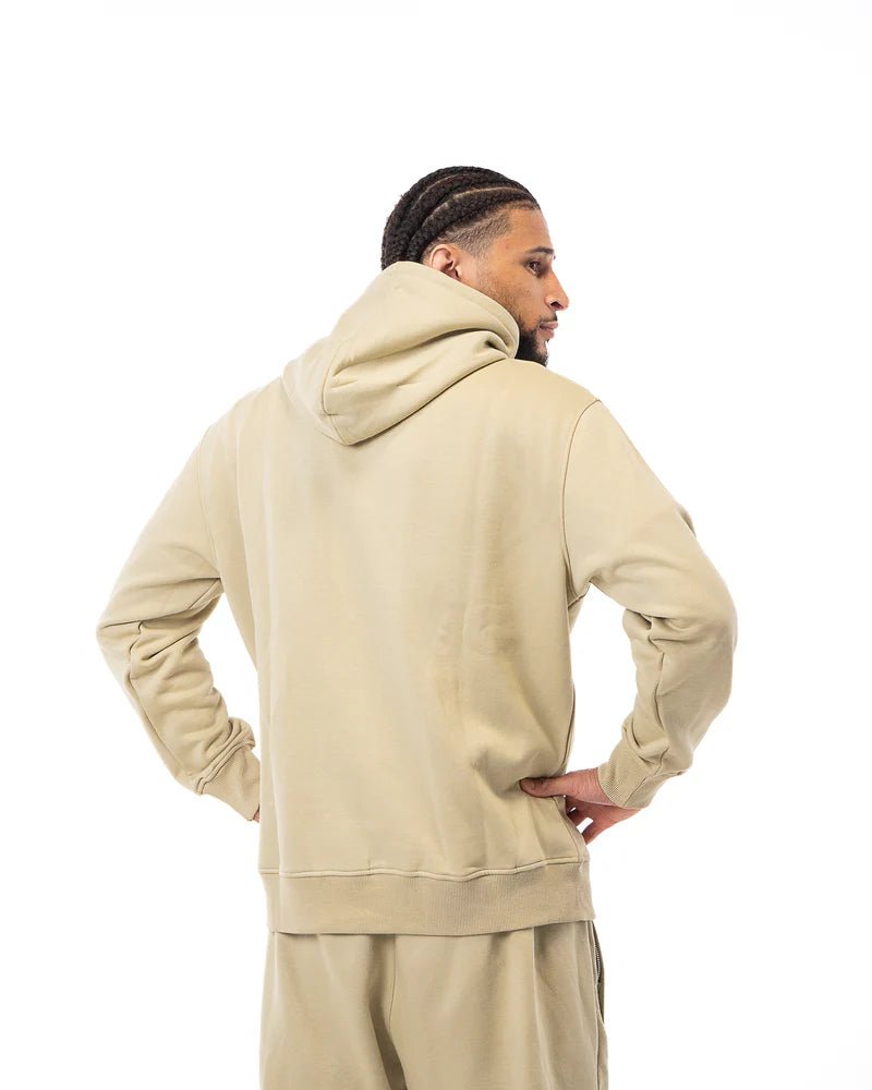 Achteraanzicht Metal Boxing Desert Storm hoodie van zwaar katoen