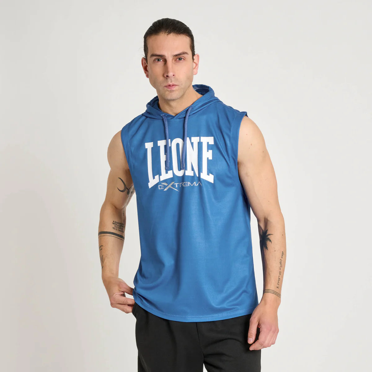 Sweat sans manches Leone avec capuche et logo