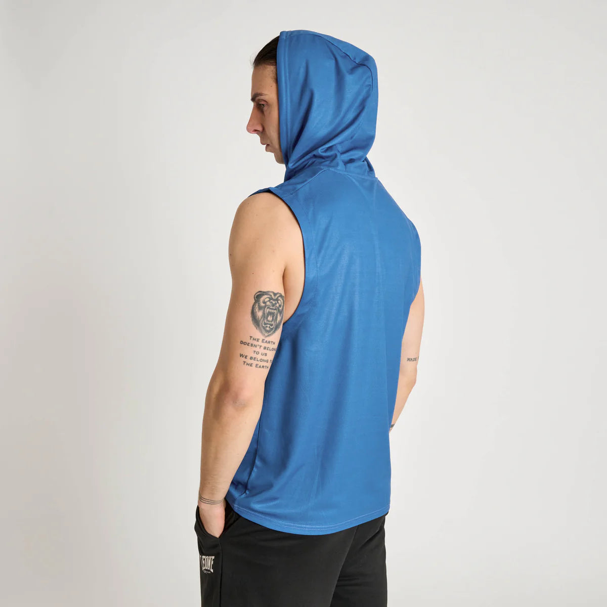 Sweat sans manches Leone avec capuche et logo