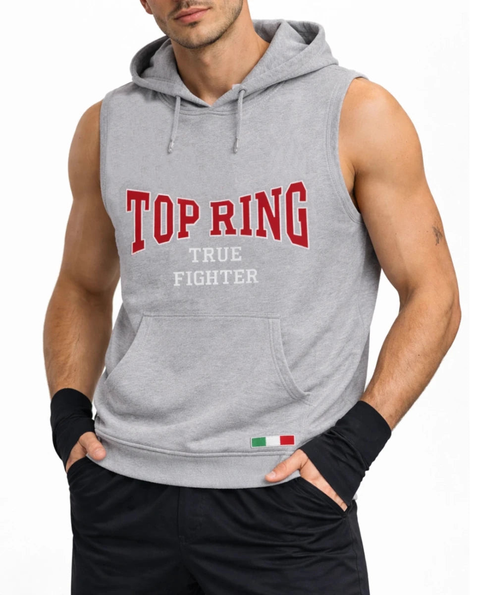Felpa Smanicata Top Ring True Fighter con Cappuccio - Fight Club Store