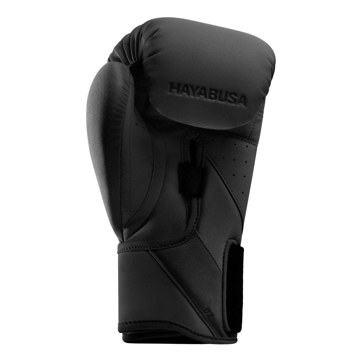Detalj av premiumstoppningen och sömmarna på de svarta Hayabusa T360-handskarna