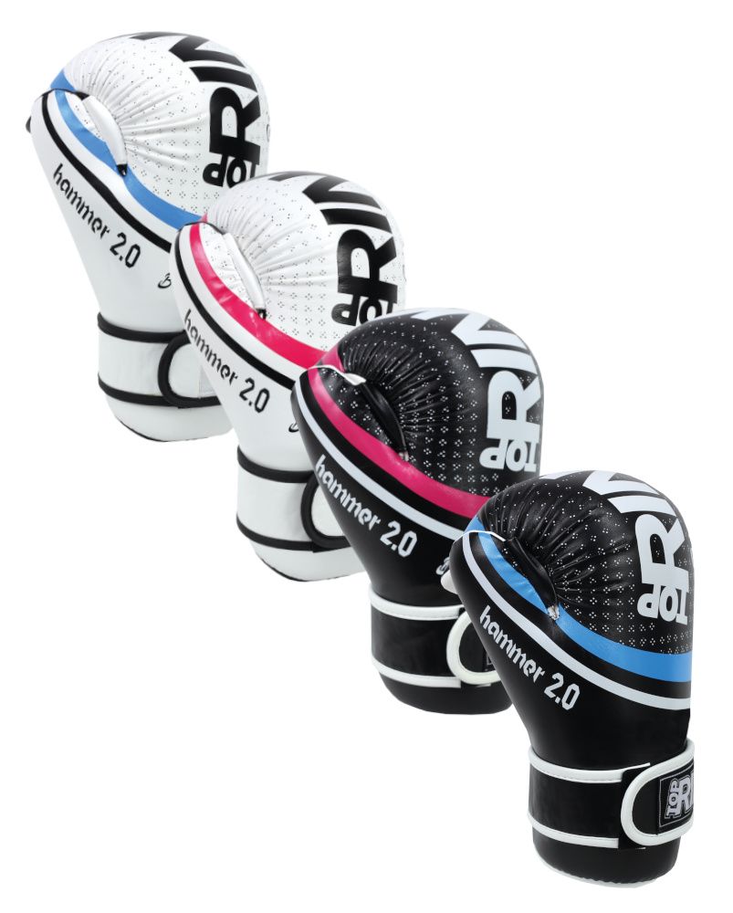 Guanti TOP RING HAMMER 2.0 semi contact full contact Point Fighting Nero Blu