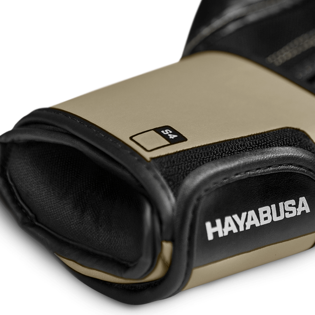 Palm view of the beige Hayabusa S4 glove showing the grip bar