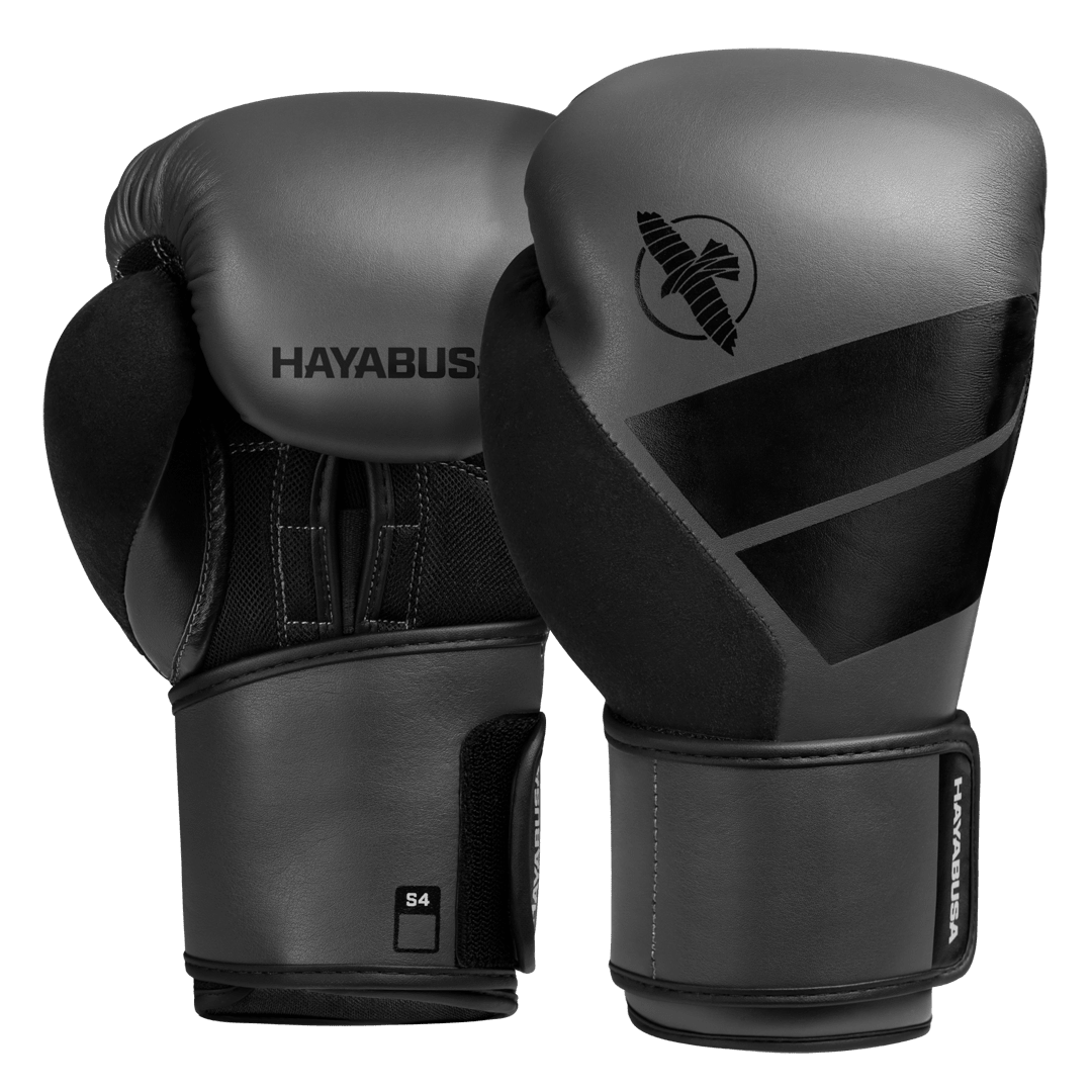 Set of Hayabusa S4 boxing gloves in anthracite grey