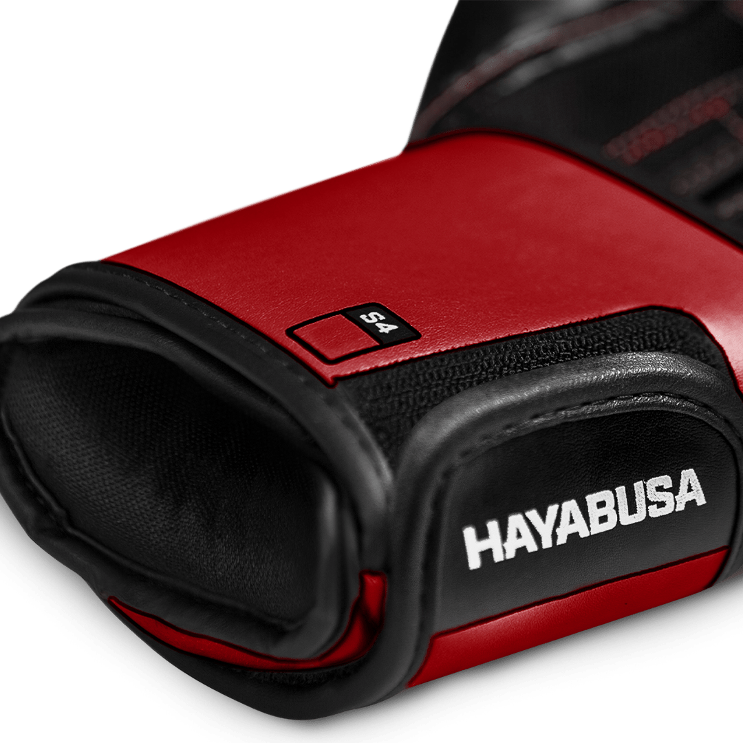 Inside view of the breathable palm of the red Hayabusa S4 glove