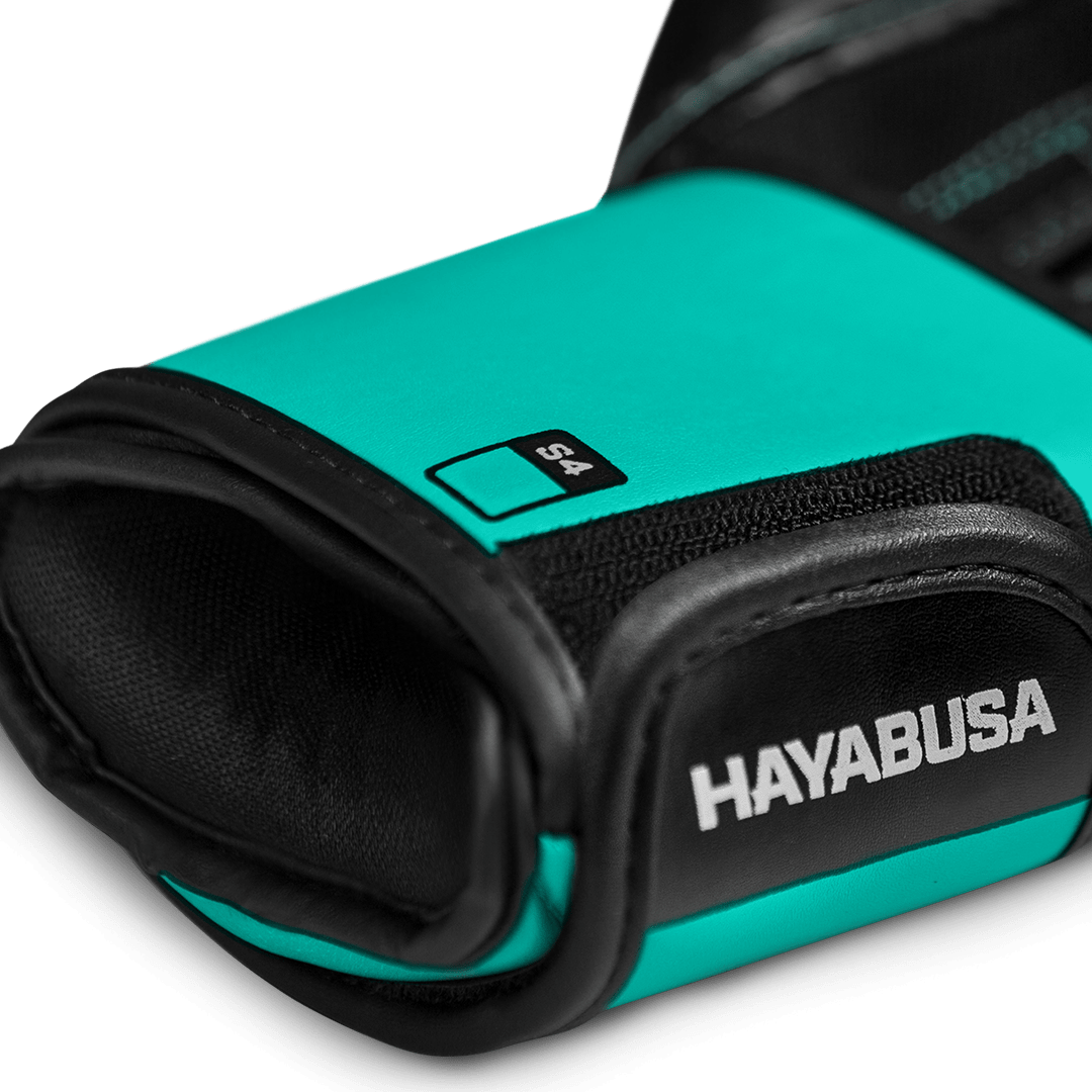 Internal shot of the palm of the turquoise Hayabusa S4 glove