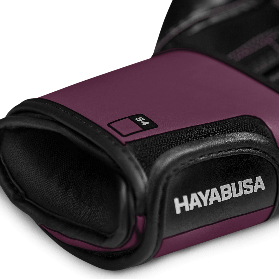 Palm view of the wine-colored Hayabusa S4 glove with mesh details
