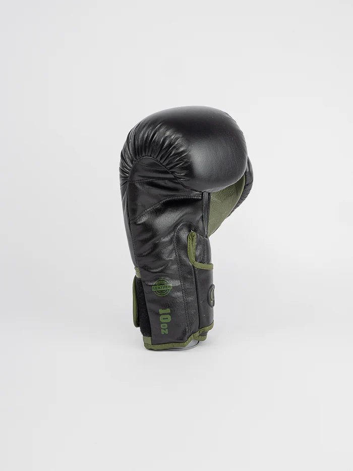 Vedere interioară a mănușilor profesionale de box Omega Metal kaki negru