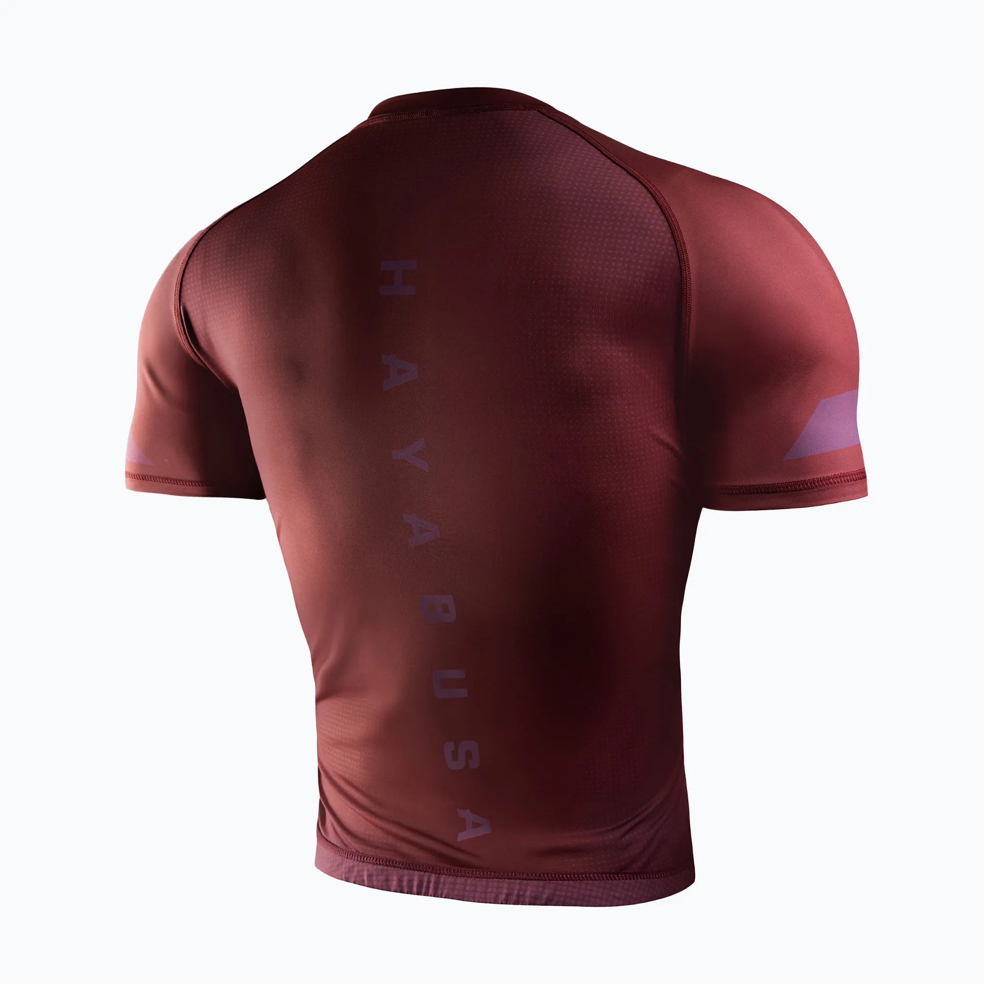 Vista retro rash guard tecnica bordeaux Hayabusa Core.