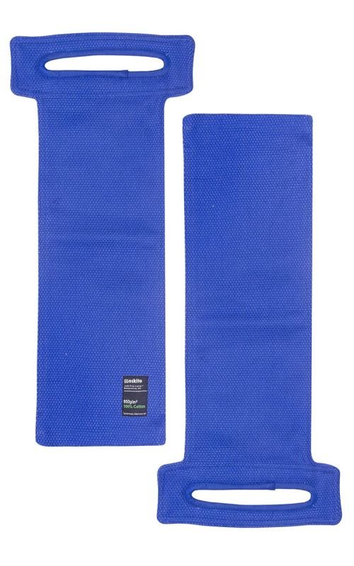 Framifrån av den 65 cm långa blå Moskito Judo Grip Trainer med ögla