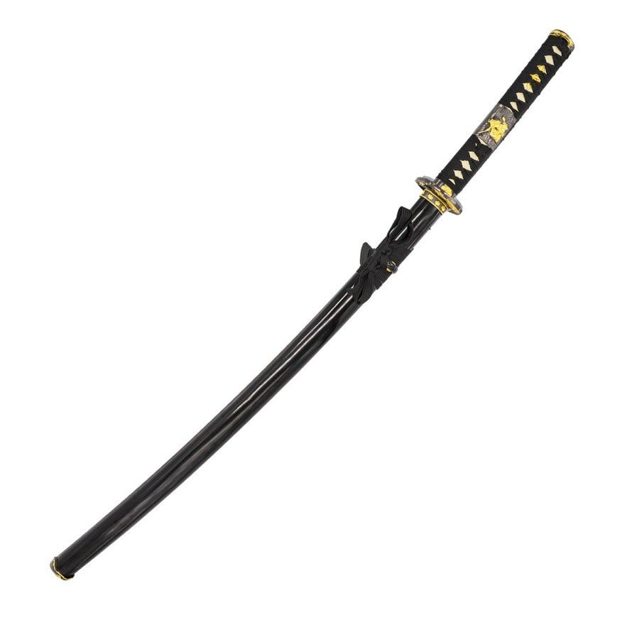 Katana Decorativa in Acciaio Inox Nera e Oro - Fight Club Store