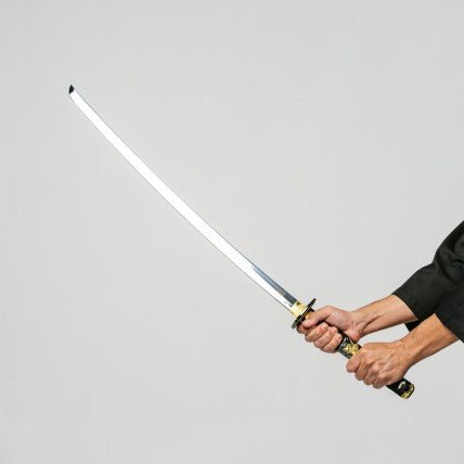 Katana Decorativa in Acciaio Inox Nera e Oro - Fight Club Store
