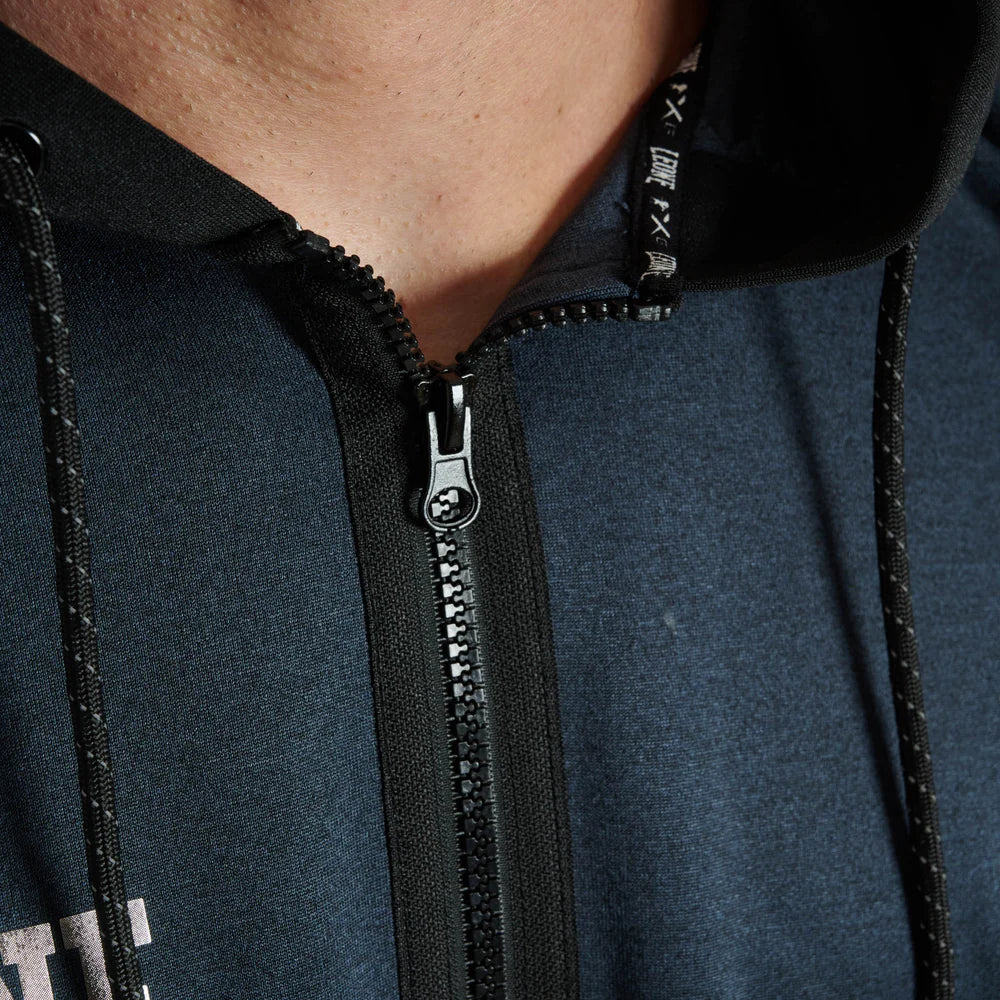 Felpa Leone Melange con Cappuccio e Zip