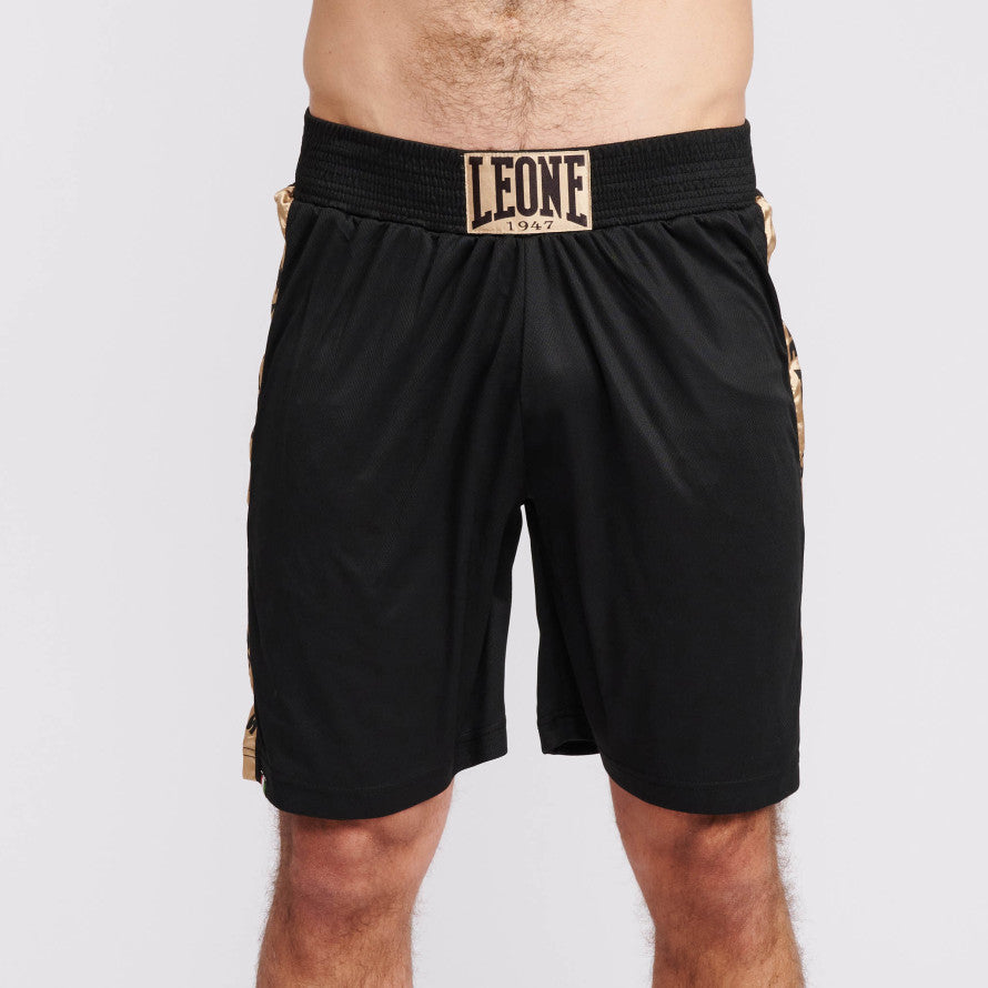 Pantaloncini Boxe Nero Oro Leone Dna