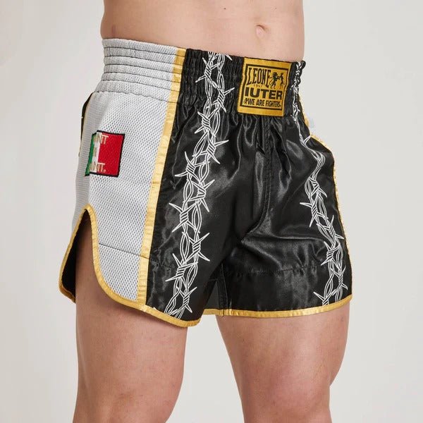 pantaloni scurți-kick-thai-leone-x-iuter-sârmă-ghimpată-steagul-lateral