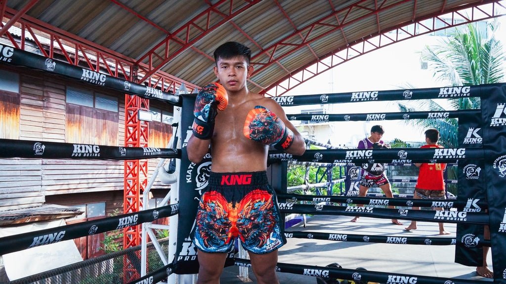 Pantaloncini Muay Thai K KING Dragon - Grafica Sublimata - Fight Club Store