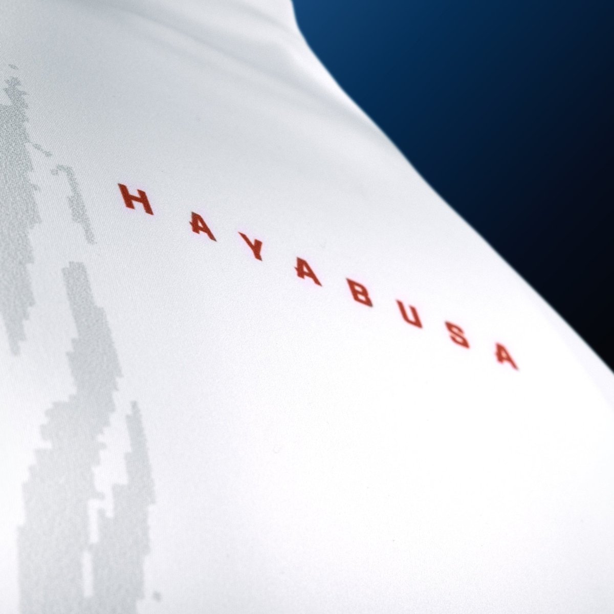 Détail du tissu technique haute résistance du lycra Hayabusa blanc