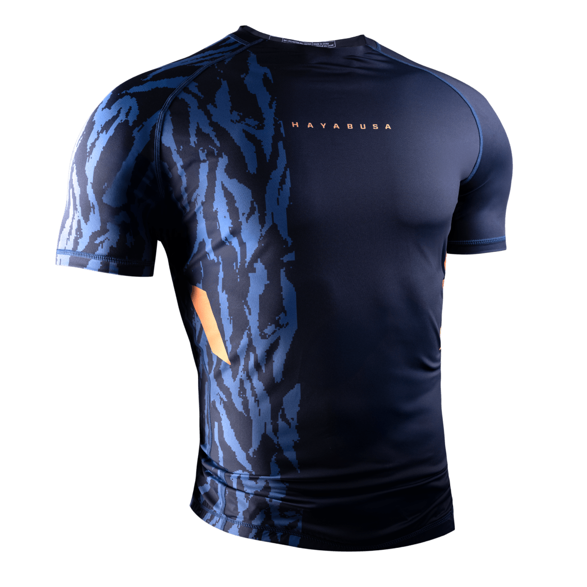Hayabusa Apex rashguard bleu à manches courtes vue de face