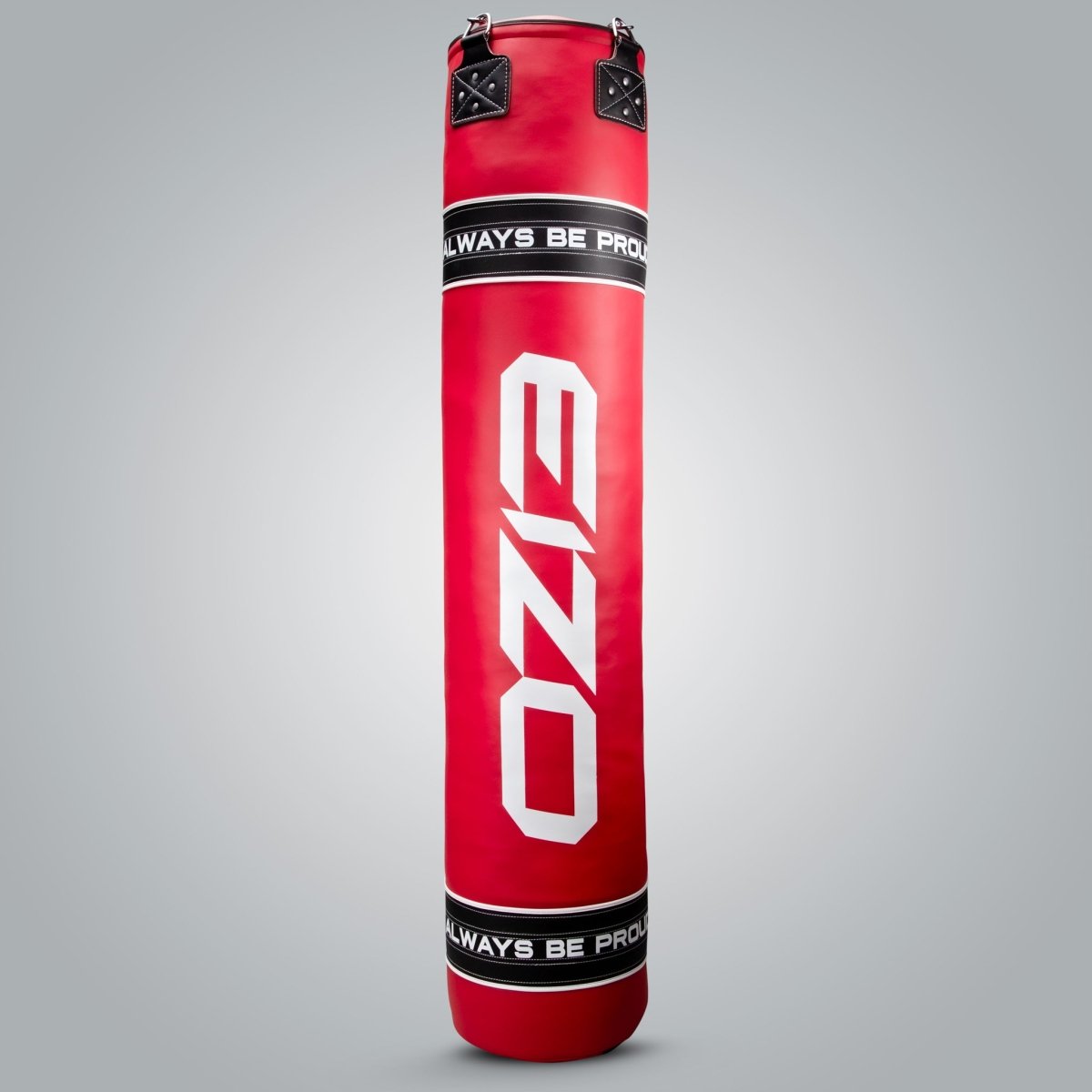 Bolsa longa profissional Eizo Ironshin para Muay Thai e Kickboxing vermelha