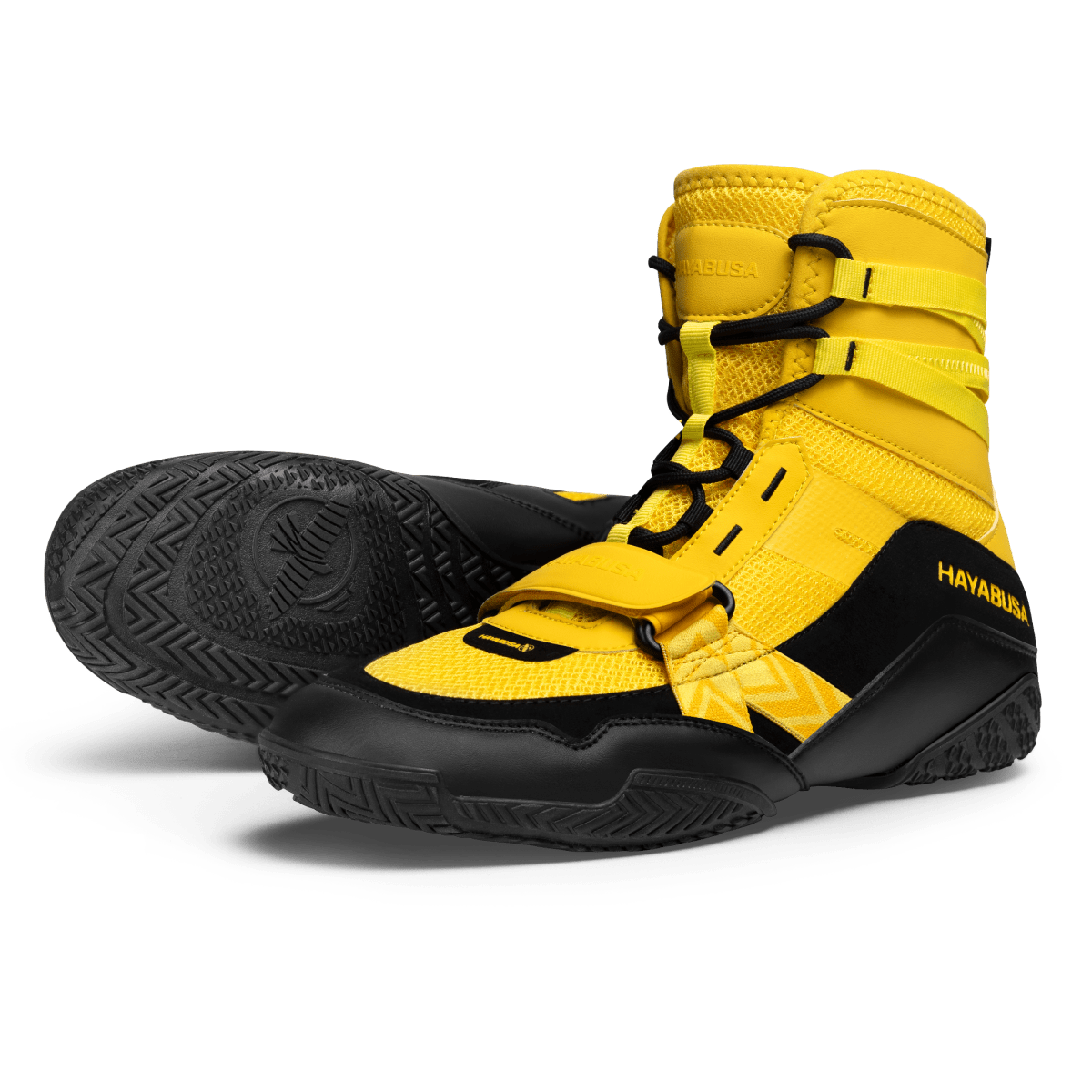 Pantofi de box Hayabusa Strike de culoare galben vibrant pentru un aspect distinctiv