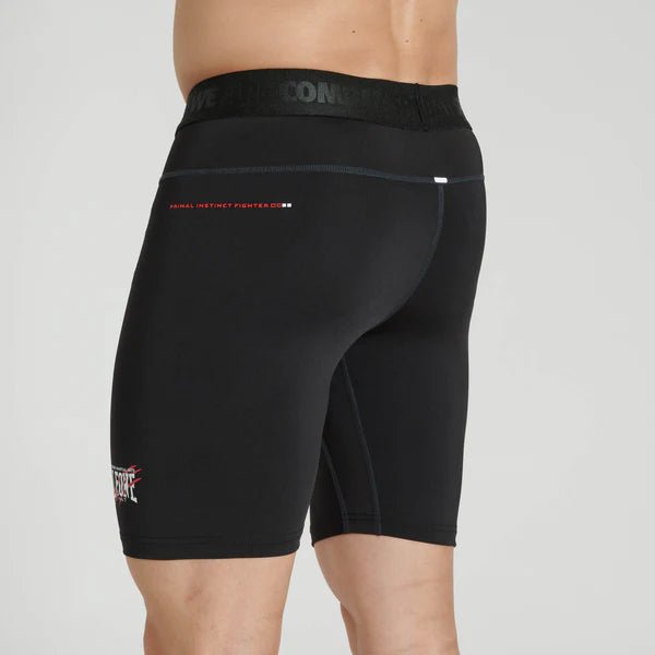 Vedere din spate a pantalonilor scurți negri de compresie Leone Primal Instinct