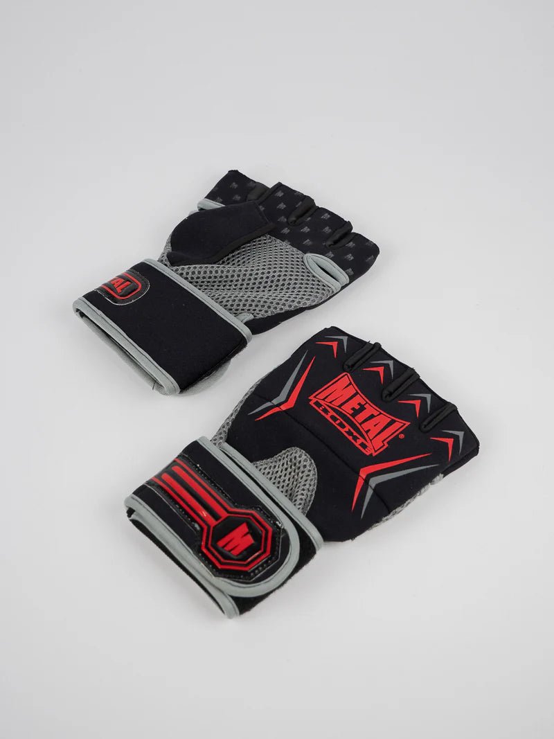 Paire de gants professionnels noirs Metal Boxing Extrem Gel pour sparring