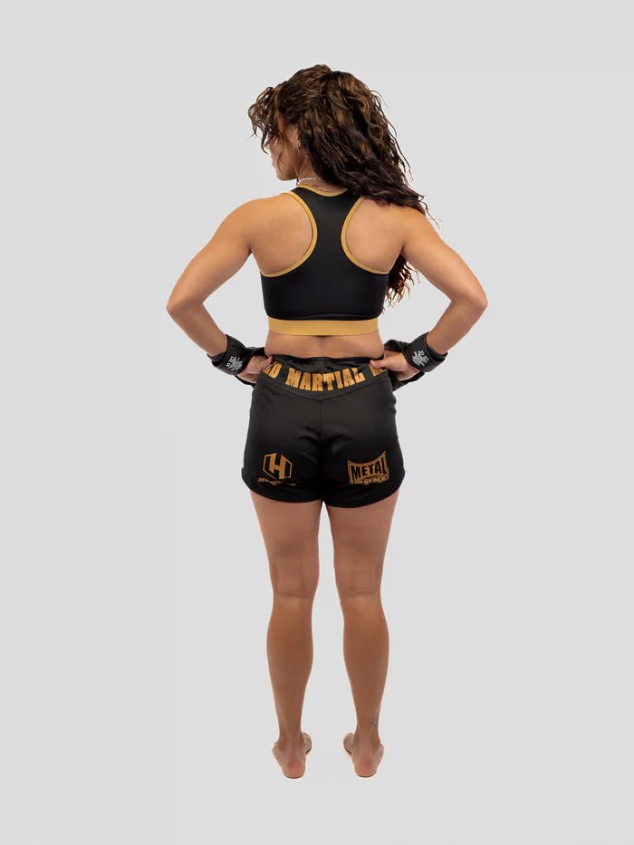 Vue arrière du soutien-gorge de sport de soutien professionnel Metal Boxing Hexagon MMA