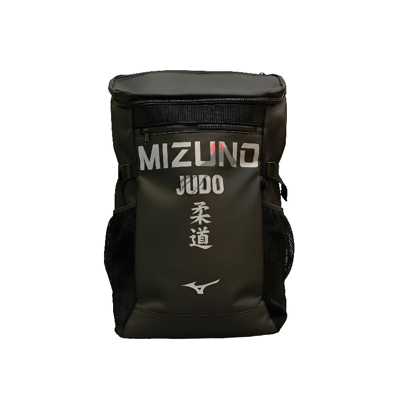 Sac à dos de sport Mizuno Fuji version argent avec dimensions 52x33x18 cm.
