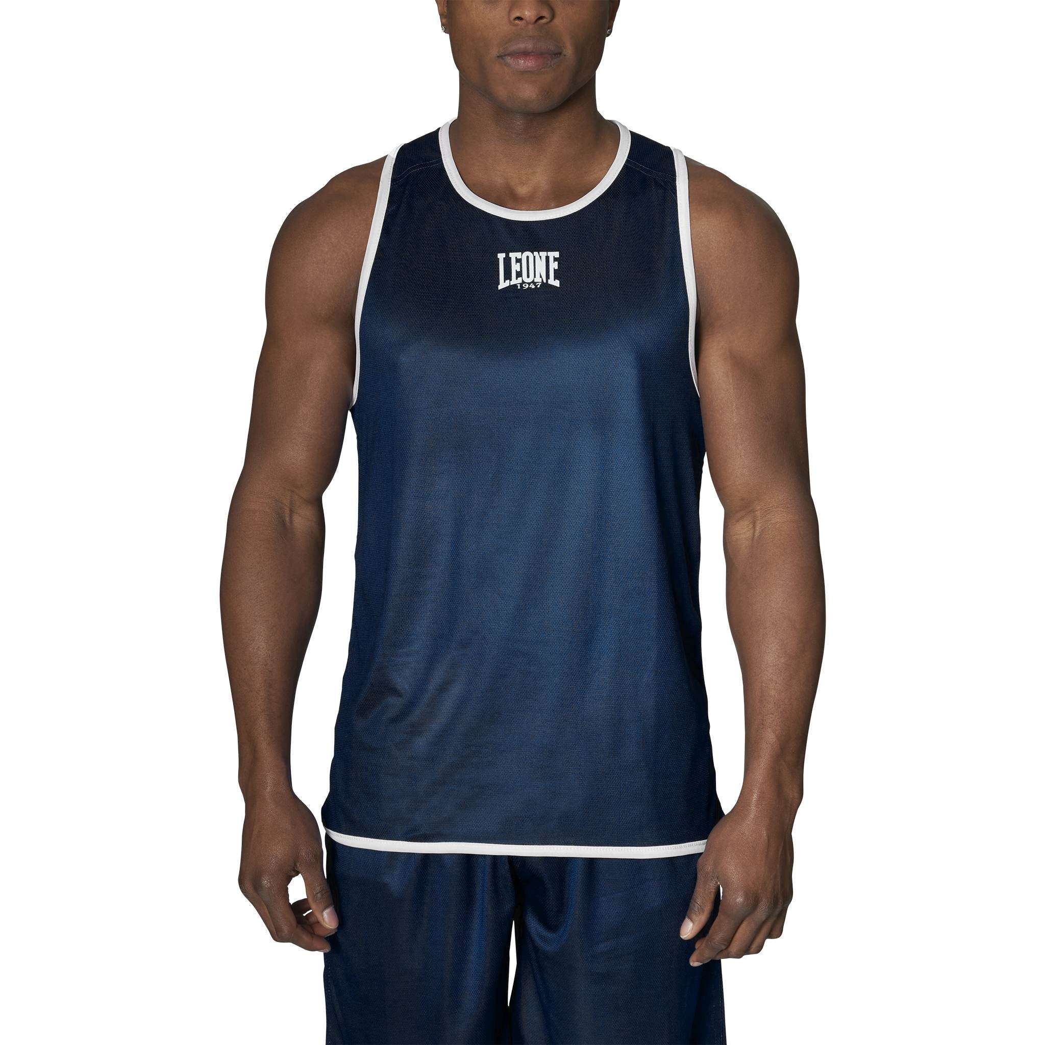 Canotta Leone Boxe Double Reversibile Rossa Blu