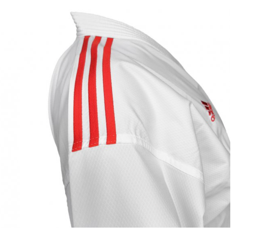 Karategi Adidas Adlight Primegreen con strisce rosse