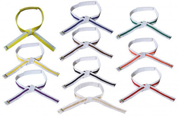 Ceinture bicolore pour enfants avec fermeture auto-agrippante