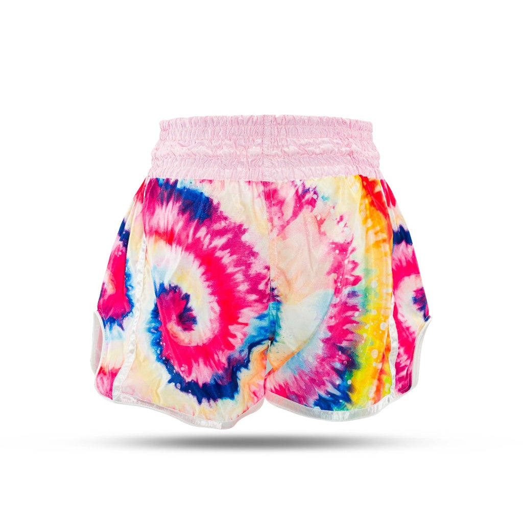 Pantaloncini Muay Thai Bambina Ragazza Booster Swirl  - Rosa