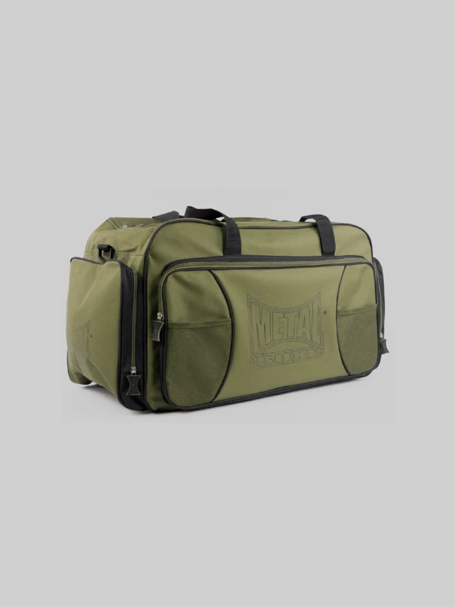 Vue de face du sac de sport Metal Boxe Club Khaki 60 litres