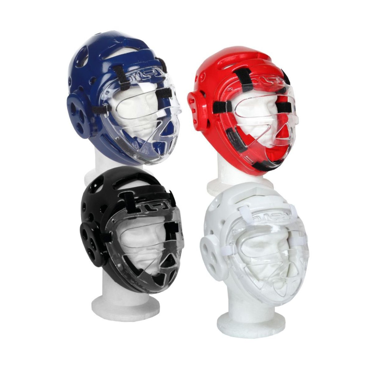 Casco Karate bianco con maschera Itaki