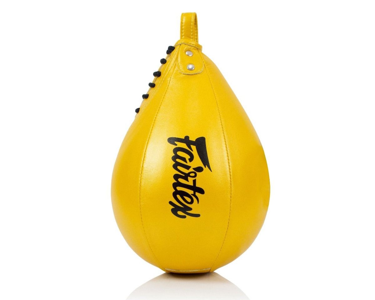 Poire de boxe Fairtex SB2 en microfibre dorée pour la vitesse