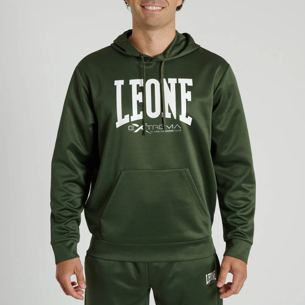 Felpa Leone Logo con Cappuccio