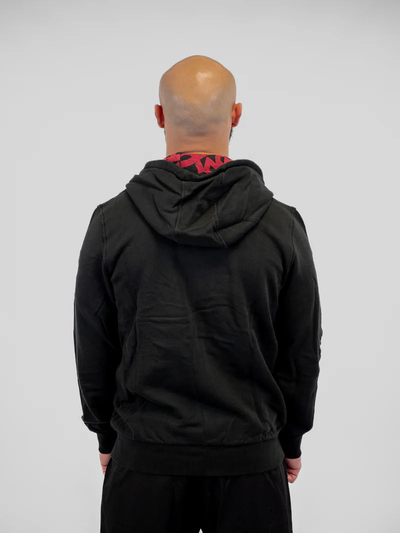 Vista posteriore della felpa Metal Boxe "M" Black che mostra il taglio sportivo e pulito